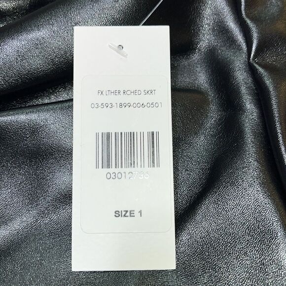 FTF Faux Leather Ruched Skirt - Picture 14 of 14